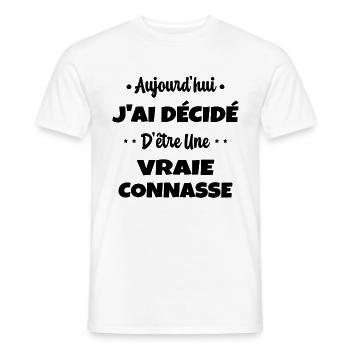 J'ai Décidé D'être une Vraie Connard Humour Lgbt - T-shirt homme - blanc - Devant - AI Model Male 178 dark (178cm)