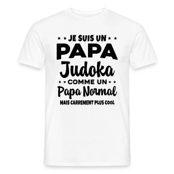 Homme Papa Judoka Humour Judo Cadeau - T-shirt homme - blanc - Devant - AI Model Male 178 dark (178cm)