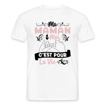 Ma Maman & Filleule Cadeau Fille Amour - T-shirt homme - blanc - Devant - AI Model Male 178 dark (178cm)