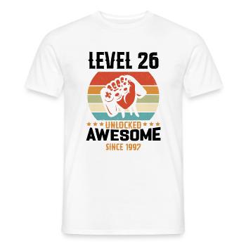 Level 26 Complete 1997 Birthday Gift - Men's T-Shirt - white - Front - AI Model Male 178 dark (178cm)