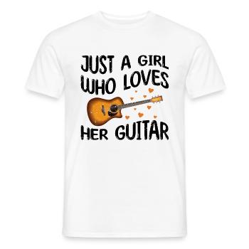 Gitarrist für Mädchen Frauen Kinder Gitarre - Männer T-Shirt - Weiß - Vorne - AI Model Male 178 dark (178cm)