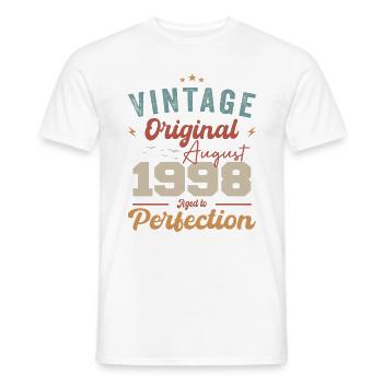 August 1998 Vintage Vintage Birthday Retro - Men's T-Shirt - white - Front - AI Model Male 178 dark (178cm)