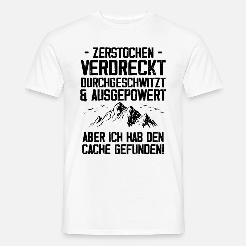 Gecache Geocaching Hobby Cache - Männer T-Shirt - Weiß