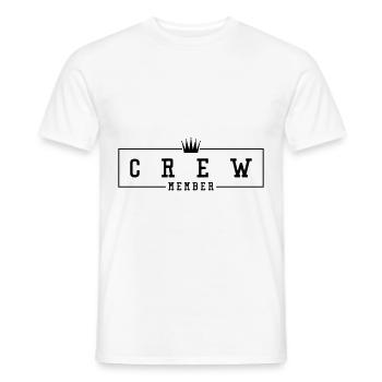 couronne de membre d'équipage - T-shirt homme - blanc - Devant - AI Model Male 178 dark (178cm)