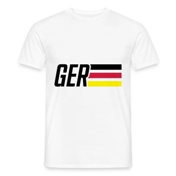 germany flag germany team - Men's T-Shirt - white - Front - AI Model Male 178 dark (178cm)