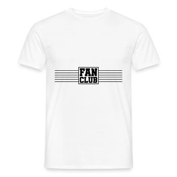 fan club - Männer T-Shirt - Weiß - Vorne - AI Model Male 178 dark (178cm)