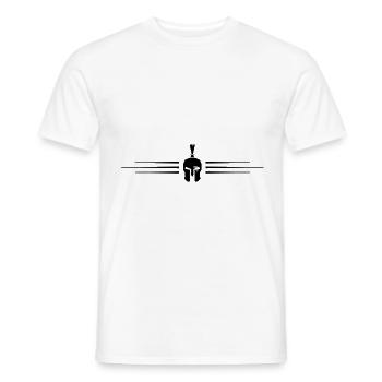 helm spartaner linie - Männer T-Shirt - Weiß - Vorne - AI Model Male 178 dark (178cm)