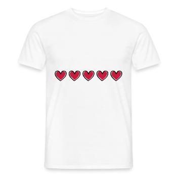 herzen symbol - Männer T-Shirt - Weiß - Vorne - AI Model Male 178 dark (178cm)