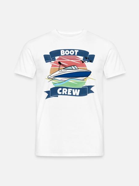 Boot Crew als Gruppe Boot fahren - Männer T-Shirt - Weiß