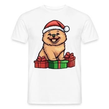 Chow Chow Dog Christmas Gifts - Men's T-Shirt - white - Front - AI Model Male 178 dark (178cm)