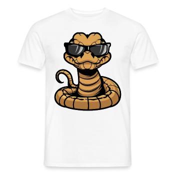 Schlange Kobra Tier - Männer T-Shirt - Weiß - Vorne - AI Model Male 178 dark (178cm)