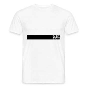 Crew Member Line - Men's T-Shirt - white - Front - AI Model Male 178 dark (178cm)