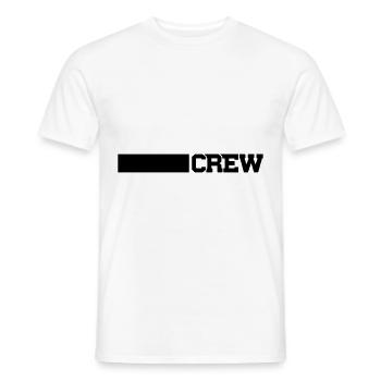 crew strich - Männer T-Shirt - Weiß - Vorne - AI Model Male 178 dark (178cm)