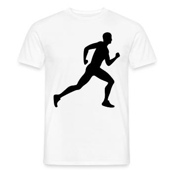 Running Marathon Sport Silhouette - Men's T-Shirt - white - Front - AI Model Male 178 dark (178cm)