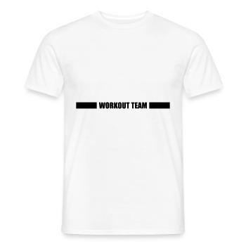 workout ligne d’équipe - T-shirt homme - blanc - Devant - AI Model Male 178 dark (178cm)