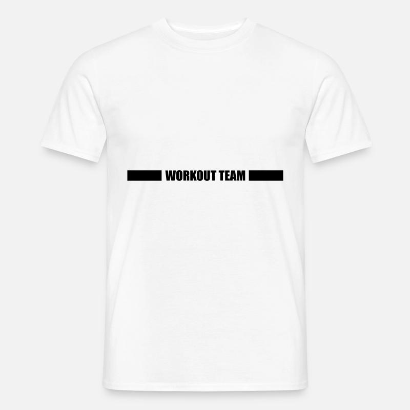 workout team line - Men's T-Shirt - white
