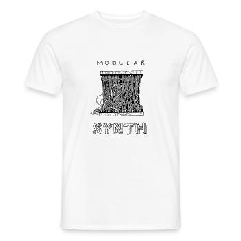 Modular Synth Monochrome - Männer T-Shirt - Weiß - Vorne - AI Model Male 178 dark (178cm)