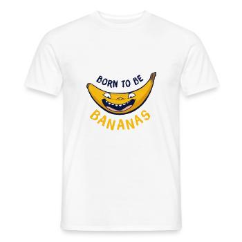 Banana Gift born to be bananas crazy shirt - Men's T-Shirt - white - Front - AI Model Male 178 dark (178cm)