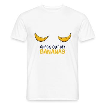 Cadeau de banane consultez mes seins - T-shirt homme - blanc - Devant - AI Model Male 178 dark (178cm)