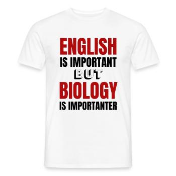 Professeur de biologie Professeur de biologie Idée cadeau - T-shirt homme - blanc - Devant - AI Model Male 178 dark (178cm)