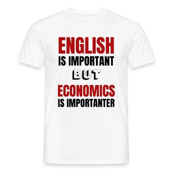 Economy Economy Stock Market Politics Gift Idea - Men's T-Shirt - white - Front - AI Model Male 178 dark (178cm)