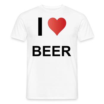 i love beer ich liebe bier 2023 - Männer T-Shirt - Weiß - Vorne - AI Model Male 178 dark (178cm)