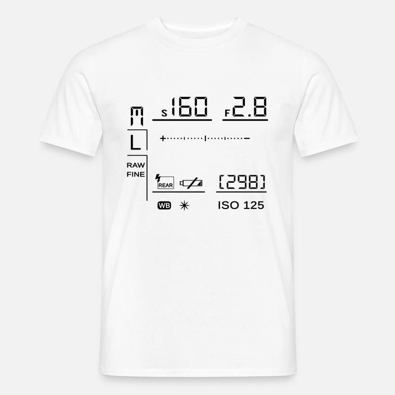 Fotograf, Kamera , Display - Männer T-Shirt - Weiß