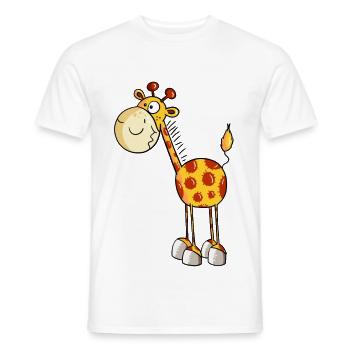 Drollige Giraffe - Giraffen - Comic - Fun - Männer T-Shirt - Weiß - Vorne - AI Model Male 178 dark (178cm)