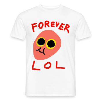 Pour toujours LOL - T-shirt homme - blanc - Devant - AI Model Male 178 dark (178cm)