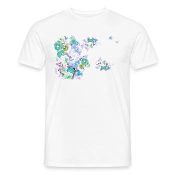 Fleurs,Fleur,Printemps,Fleurs - T-shirt homme - blanc - Devant - AI Model Male 178 dark (178cm)