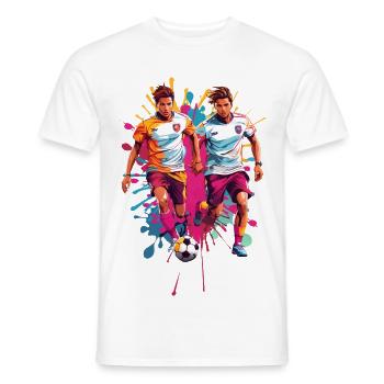 Fußballspieler - Männer T-Shirt - Weiß - Vorne - AI Model Male 178 dark (178cm)
