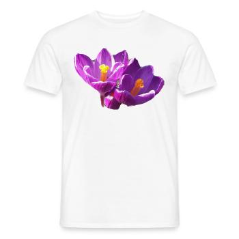 flowers,flower,spring,blossoms,tulips,crocus - Men's T-Shirt - white - Front - AI Model Male 178 dark (178cm)