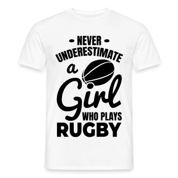 Rugby player - Men's T-Shirt - white - Front - AI Model Male 178 dark (178cm)