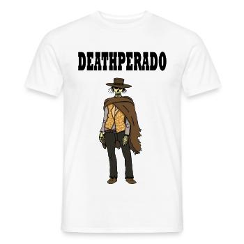 Cowboy squelette - T-shirt homme - blanc - Devant - AI Model Male 178 dark (178cm)