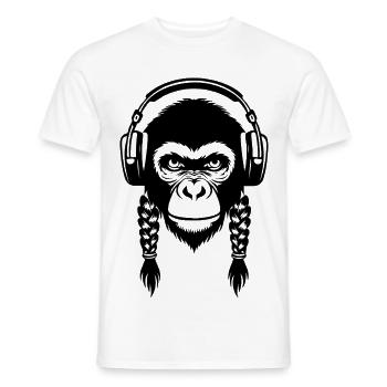 Street Affenkopf Urban Dance Edition Shirt - Männer T-Shirt - Weiß - Vorne - AI Model Male 178 dark (178cm)