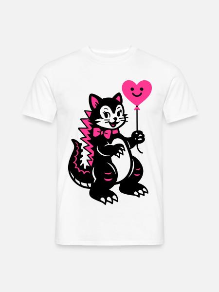 Monster Cat Pink - Men's T-Shirt - white