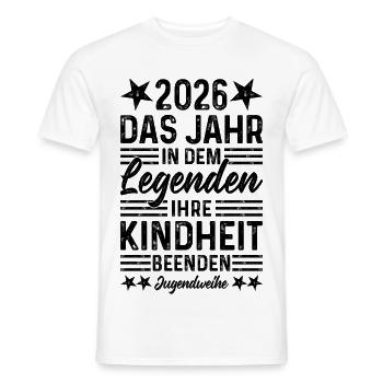 Youth Consecration 2026 Legends End Your Childhood - Men's T-Shirt - white - Front - AI Model Male 178 dark (178cm)