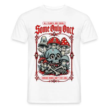 Some Only Once Organic Plantlover - Men's T-Shirt - white - Front - AI Model Male 178 dark (178cm)