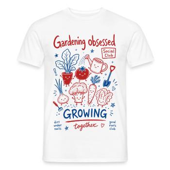 Jardinage urbain Jardinage obsédé par la culture - T-shirt homme - blanc - Devant - AI Model Male 178 dark (178cm)