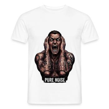 Pure Noise Screamer - Männer T-Shirt - Weiß - Vorne - AI Model Male 178 dark (178cm)