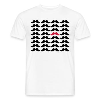 Mustache Moustache "Be Different" 2c - T-shirt homme - blanc - Devant - AI Model Male 178 dark (178cm)