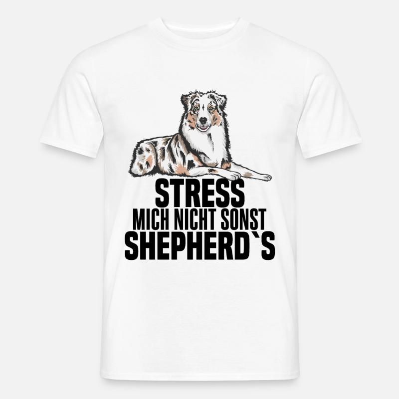 Australian Shepherd Aussie Hundebesitzer - Männer T-Shirt - Weiß