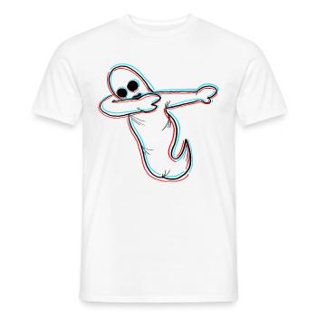 dabbing ghost Halloween - Men's T-Shirt - white - Front - AI Model Male 178 dark (178cm)