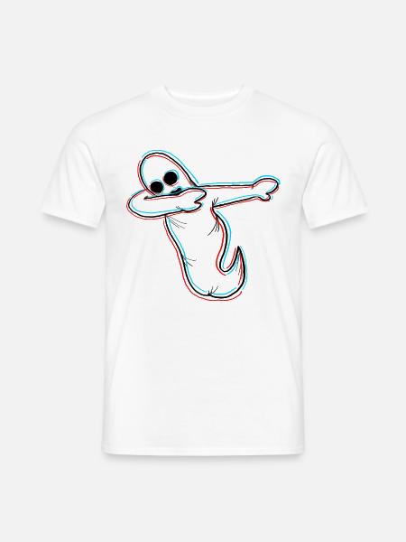 dabbing ghost Halloween - Men's T-Shirt - white