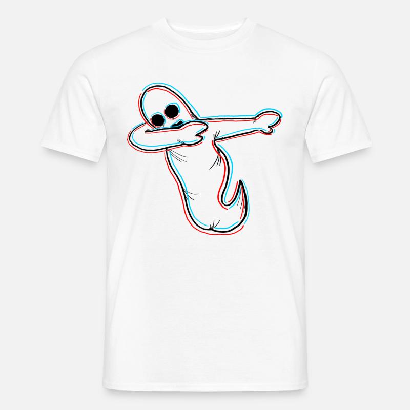 dabbing ghost Halloween - Männer T-Shirt - Weiß