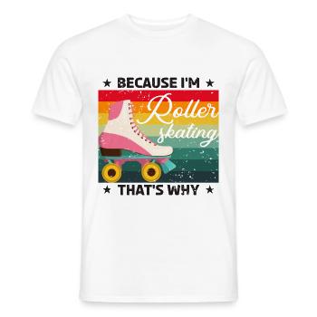 Patins à roulettes Patins à roulettes - T-shirt homme - blanc - Devant - AI Model Male 178 dark (178cm)