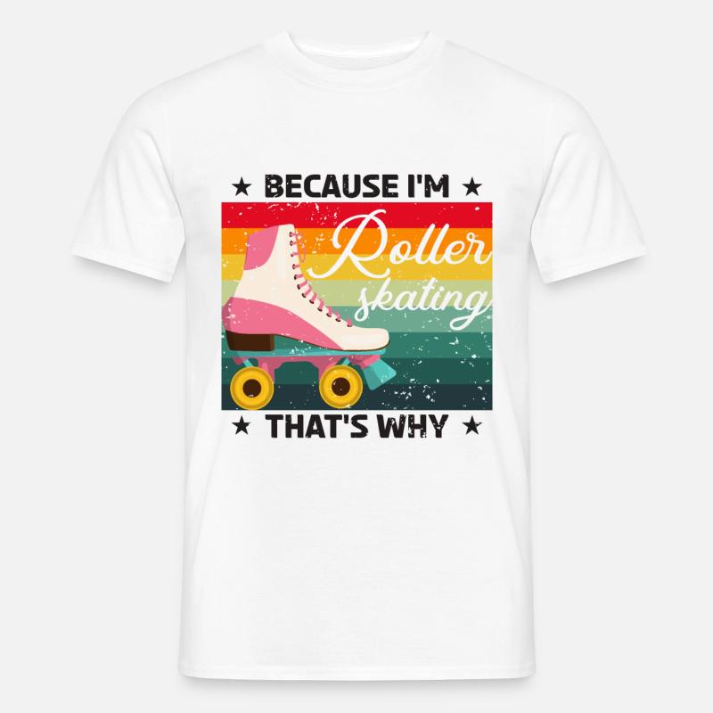 Roller skates Roller skating Roller skaters - Men’s T-shirt - white