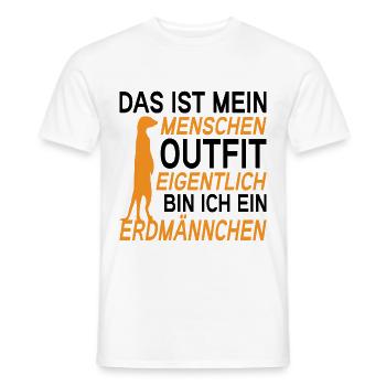 Erdmännchen Surikate Halloween Kostüm - Männer T-Shirt - Weiß - Vorne - AI Model Male 178 dark (178cm)