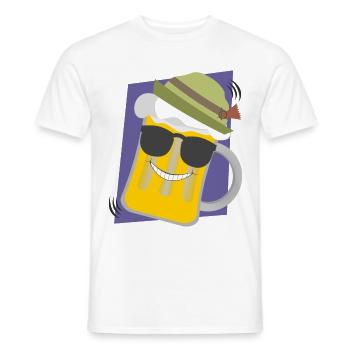 Vatertag Geschenk Bier mit Sonnenbrille Idee - Männer T-Shirt - Weiß - Vorne - AI Model Male 178 dark (178cm)
