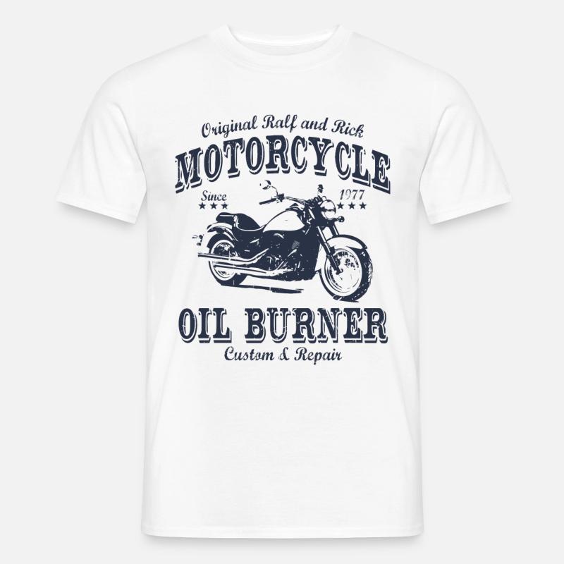 Motorrad - Männer T-Shirt - Weiß